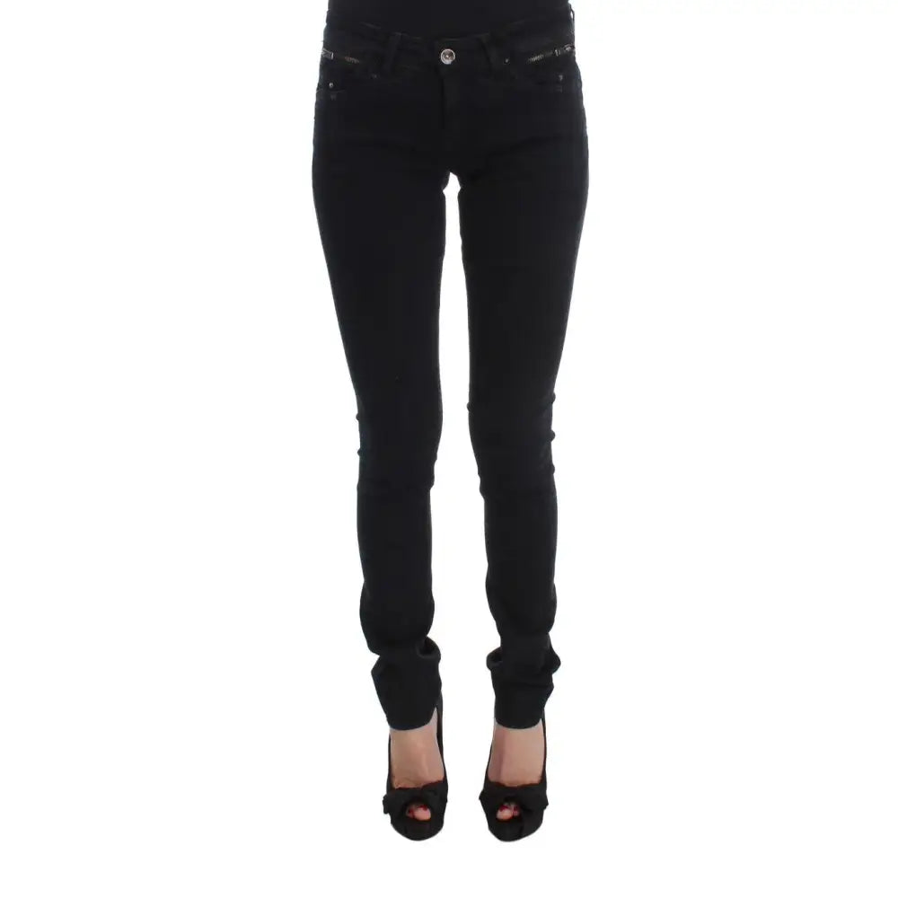 Costume National Black Cotton Slim Fit Denim Jeans