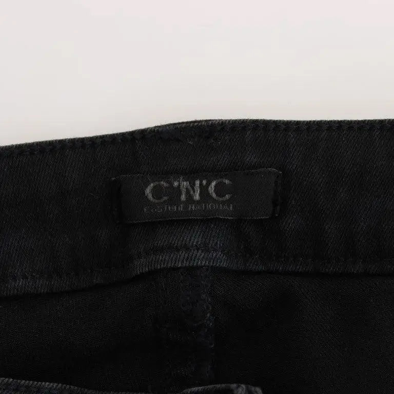 Costume National Black Cotton Slim Fit Denim Jeans