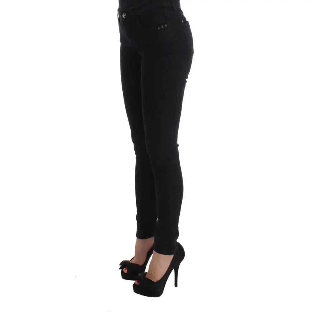 Costume National Black Cotton Slim Fit Denim Jeans