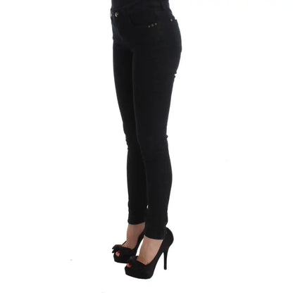 Costume National Black Cotton Slim Fit Denim Jeans