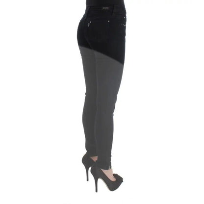 Costume National Black Cotton Slim Fit Denim Jeans