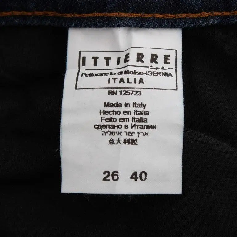 Costume National Blue Cotton Blend Bootcut Jeans