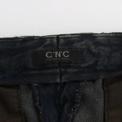 Costume National Blue Cotton Slim Pants Denim Jeans