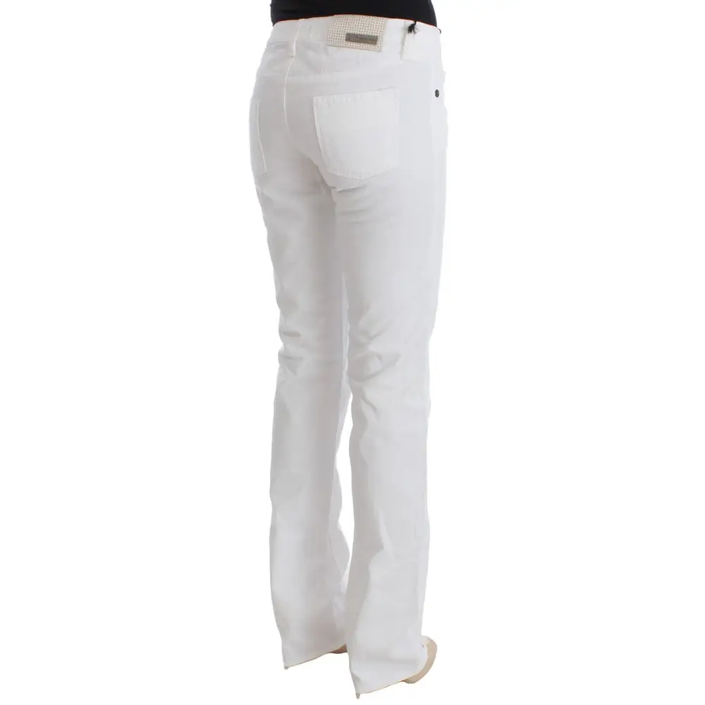 Costume National White Cotton Slim Fit Denim Bootcut Jeans - W26 - Jeans
