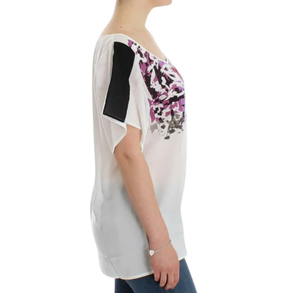 Costume National White motive print blouse