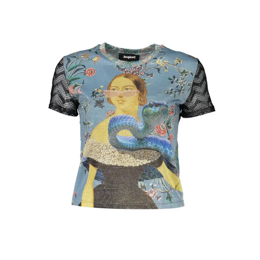Desigual Blue Polyester Women T-Shirt - T-shirts