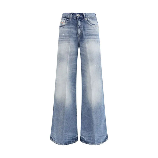 Diesel light blue bootcut jeans i lysvasket bomuld med distressed look