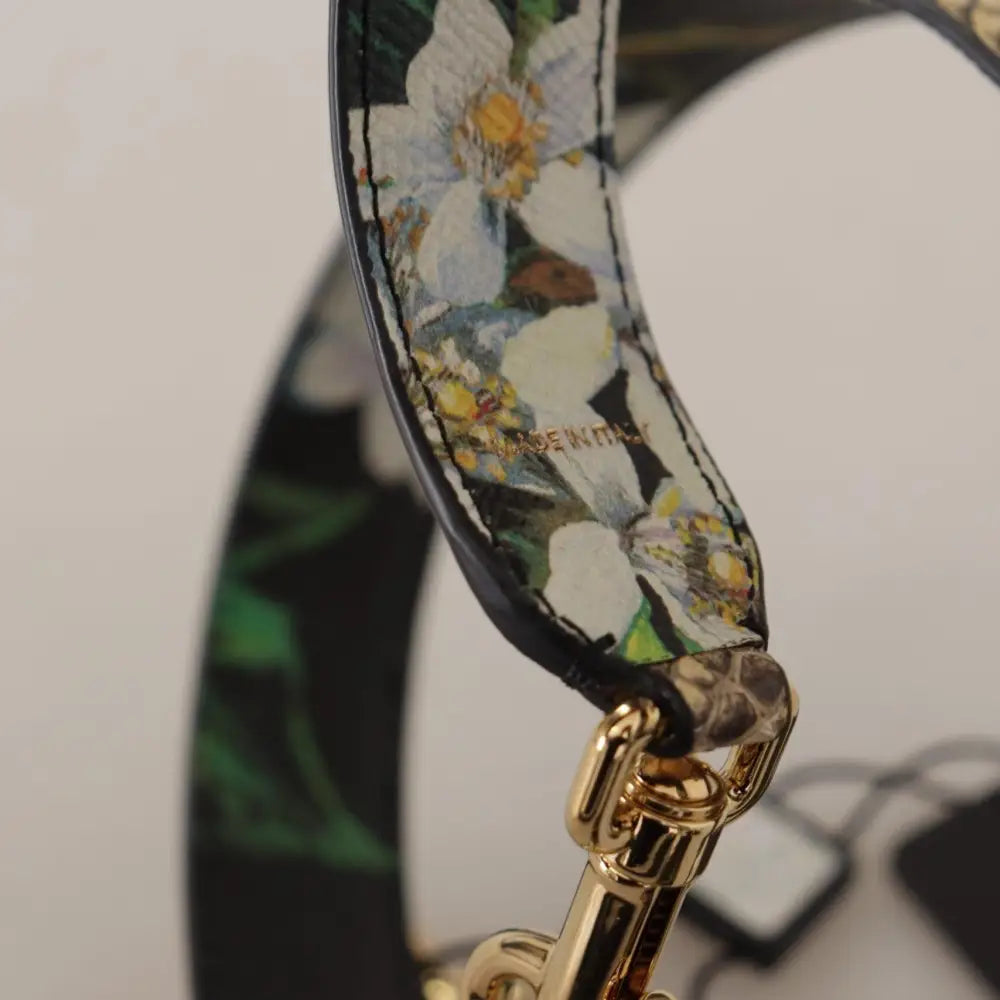 Dolce & Gabbana Beige Exotic Læder Krystals Reversible Skulder Strap