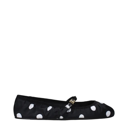 Dolce & Gabbana Black Fabric Ballet Flats - Ballerinasko