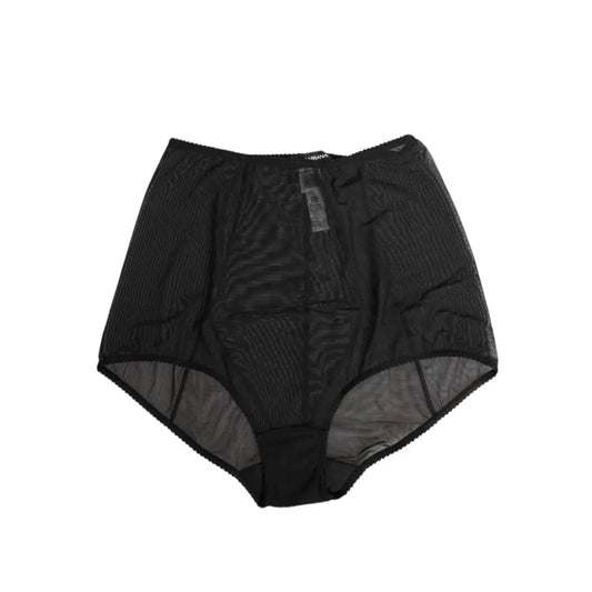 Dolce & Gabbana Black High Waist Mesh Sheer Shapewear Underwear