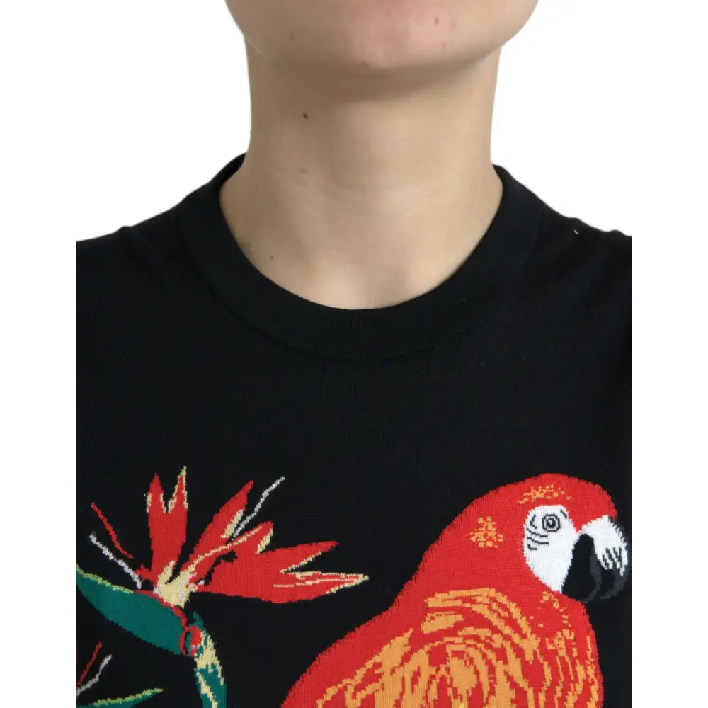 Dolce & Gabbana Black Jungle Crew Neck Sleeveless Tank Top - T-shirts