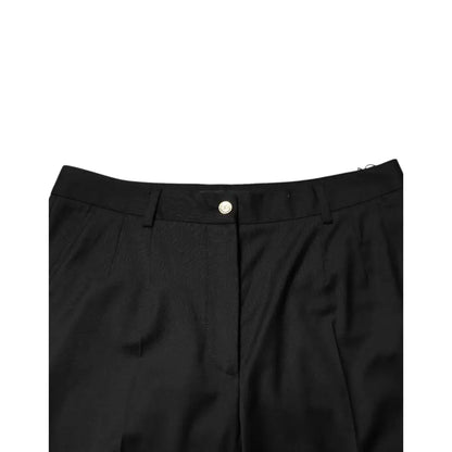 Dolce & Gabbana Black Polyester Tapered Women Trouser Pants