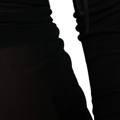 Dolce & Gabbana Black Sheer Bodycon Sheath Midi Dress