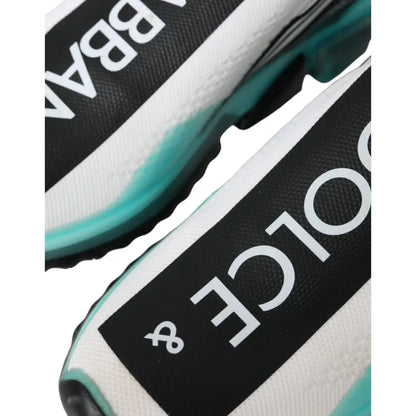 Dolce & Gabbana Black White Blue Slip On Sorrento Sneakers Shoes