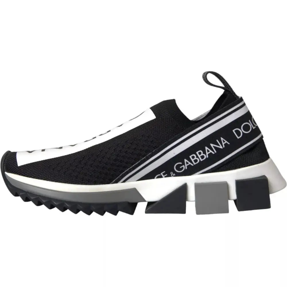 Dolce & Gabbana gabbana black white slip on Sorrento sneakers med chunky sål