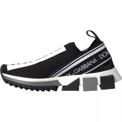 Dolce & Gabbana gabbana black white slip on Sorrento sneakers med chunky sål