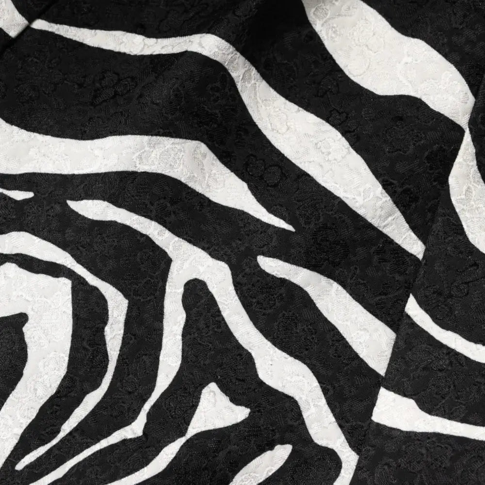 Dolce & Gabbana Black White Zebra Sleeveless A-line Dress