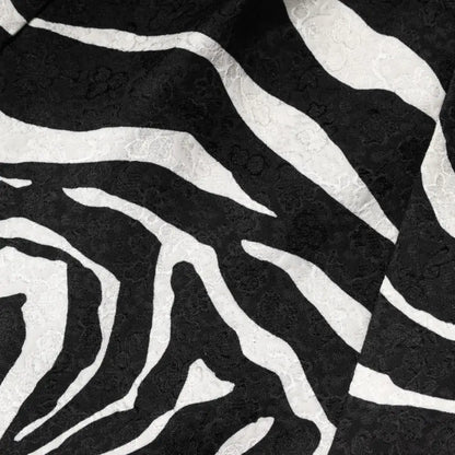 Dolce & Gabbana Black White Zebra Sleeveless A-line Dress