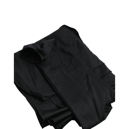 Dolce & Gabbana Black Wool Cutout Asymmetric Long Sleeve Top