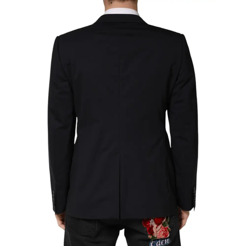 Dolce & Gabbana Black Wool Single Breasted 2 Button Blazer - Blazer