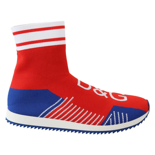 Dolce & Gabbana blue red Sorrento logo sneakers socks shoes