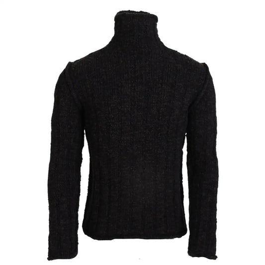 Dolce & Gabbana Brown Wool Knit Turtleneck Pullover Sweater