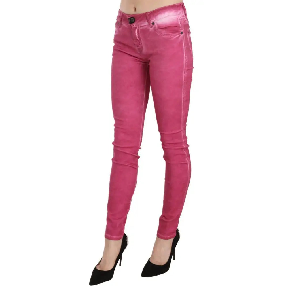 Dolce & Gabbana Chic Pink Mid Waist Skinny Pants
