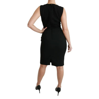 Dolce & Gabbana Elegant Black Lace Sleeveless Bodycon Dress