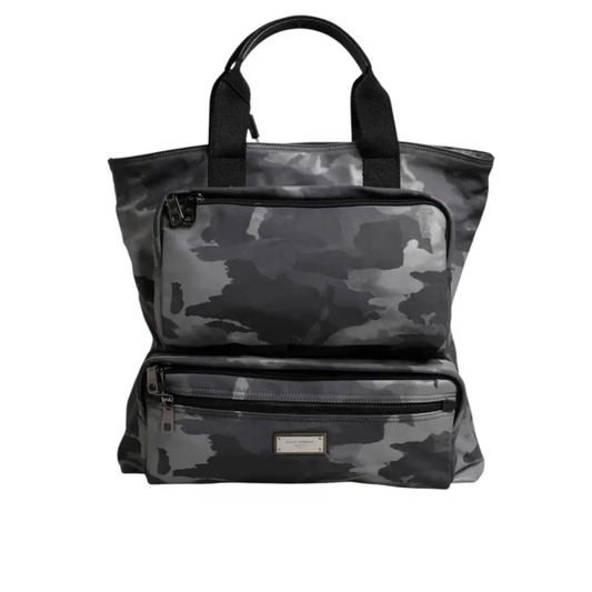 Sleek Dolce & Gabbana grå camo tote i 100% originale brand