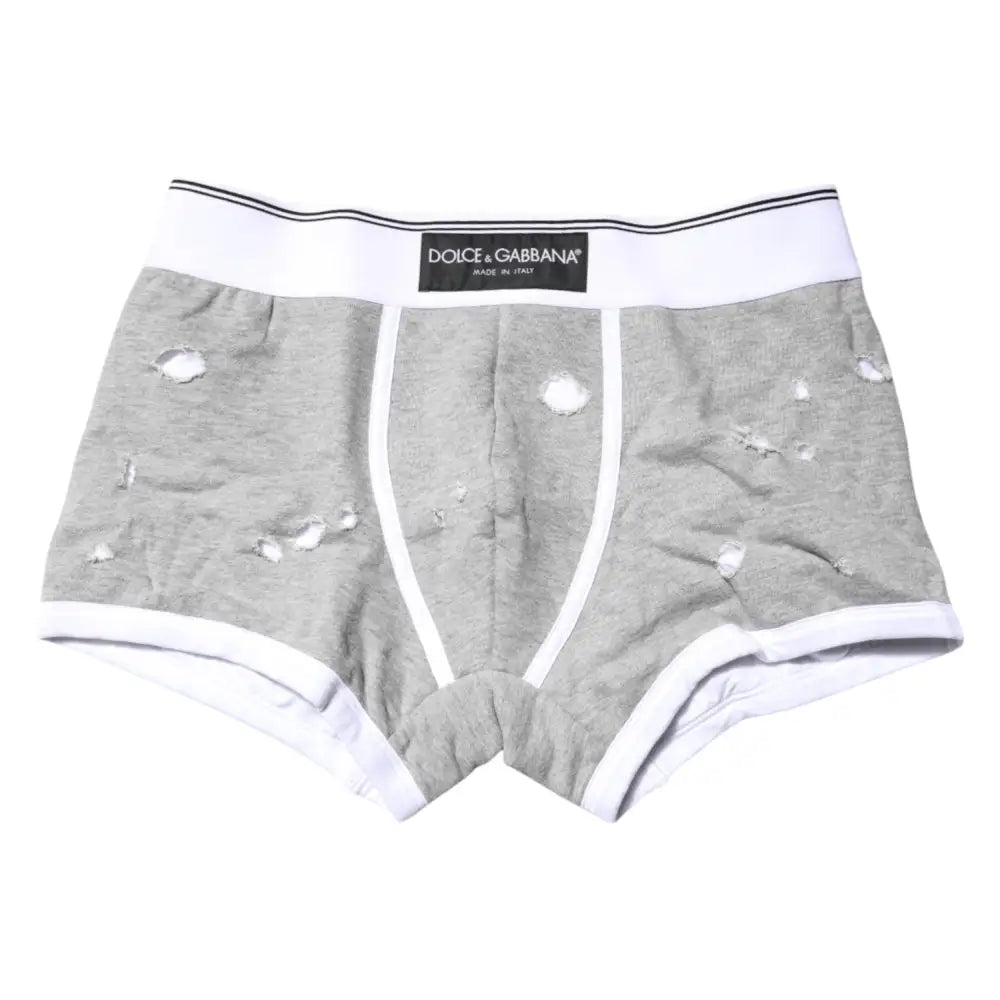 Dolce & Gabbana grå bomulds boxershorts med sort label