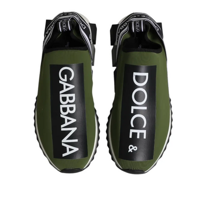 Dolce & Gabbana green logo low top Sorrento sneakers i olivgrøn