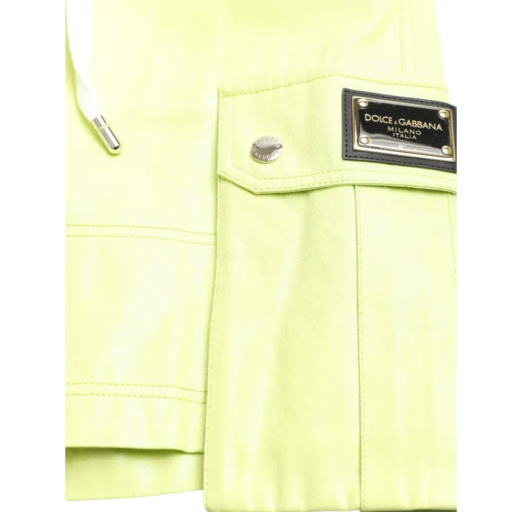 Dolce & Gabbana Light Grøn Bomuld Herre Cargo Bermuda Shorts