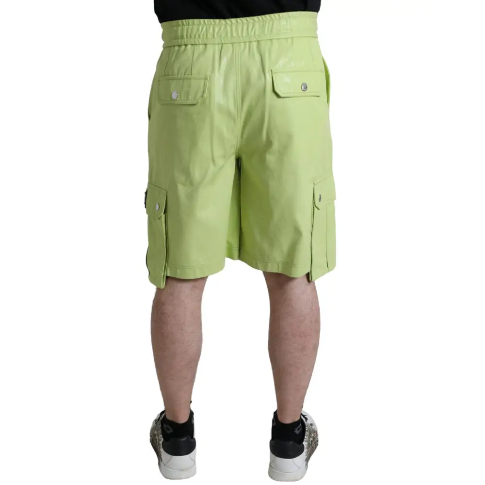 Dolce & Gabbana Light Grøn Bomuld Herre Cargo Bermuda Shorts