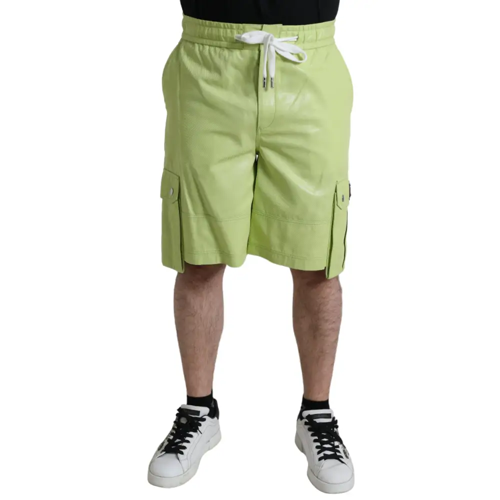 Dolce & Gabbana Light Grøn Bomuld Herre Cargo Bermuda Shorts