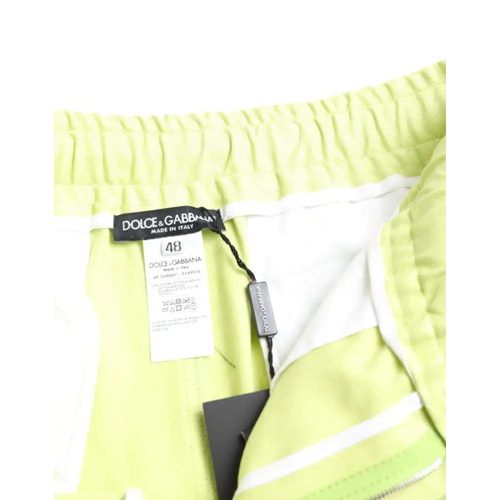 Dolce & Gabbana Light Grøn Bomuld Herre Cargo Bermuda Shorts