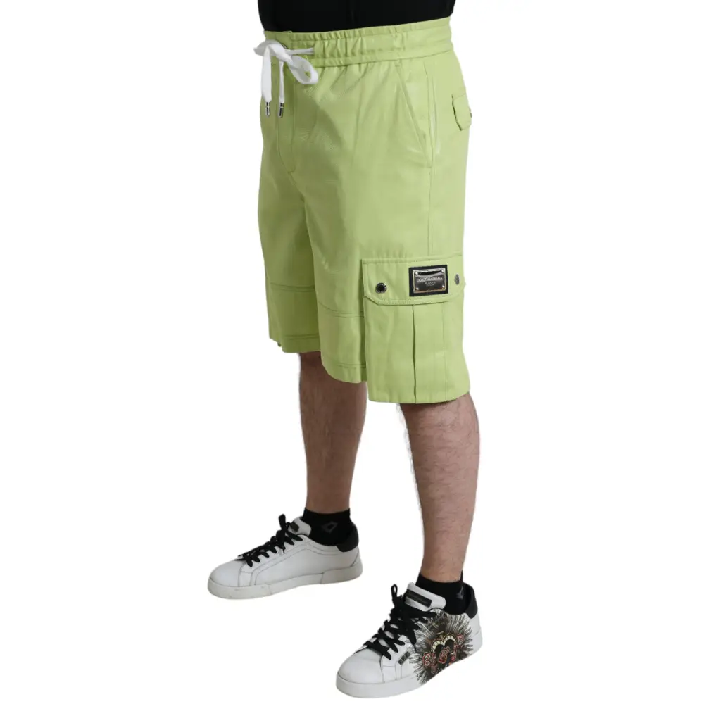 Dolce & Gabbana Light Grøn Bomuld Herre Cargo Bermuda Shorts