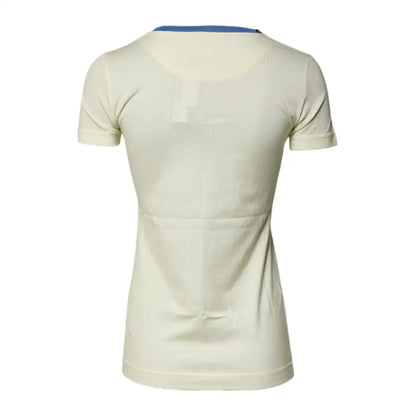 Dolce & Gabbana Light Yellow Cotton Short Sleeve T-shirt