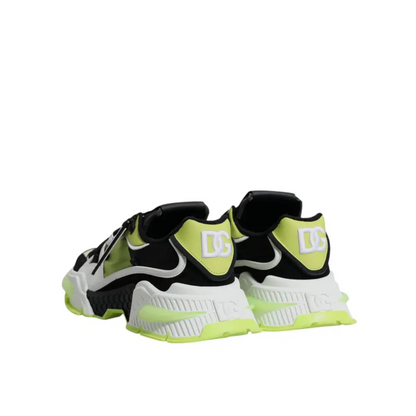 Dolce & Gabbana Gabbana multicolor Airmaster low top sneakers i neon grøn og sort med hvid sål