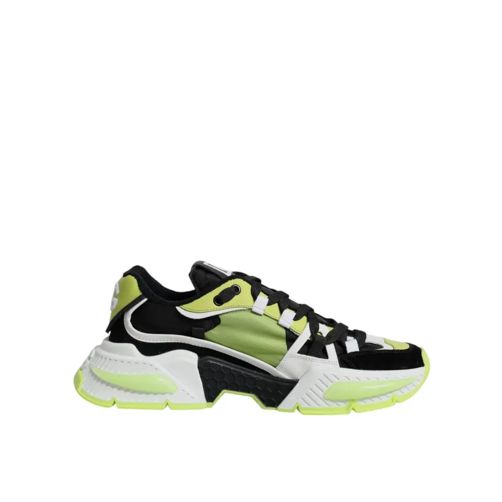 Vibrant Dolce & Gabbana multicolor Airmaster low top sneaker i neon grøn og sort