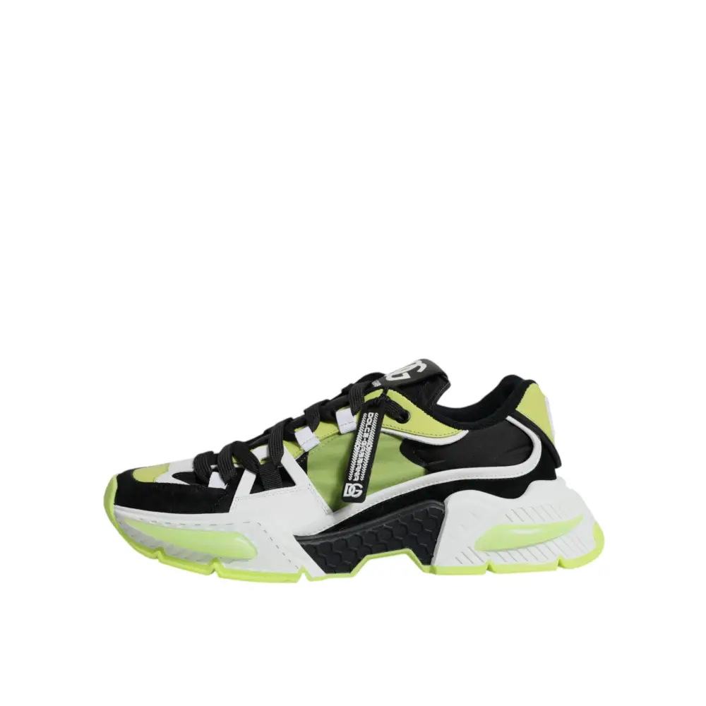 Dolce & Gabbana Gabbana multicolor Airmaster low top sneakers i sort, sort-hvid og neon grøn
