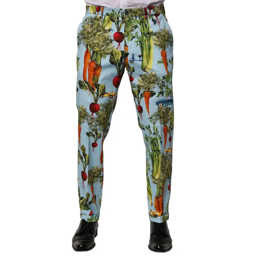 Dolce & Gabbana Multicolor Cotton Tapered Men Pants