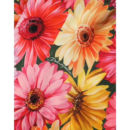 Dolce & Gabbana Multicolor Floral Print SilkSheath Midi Dress