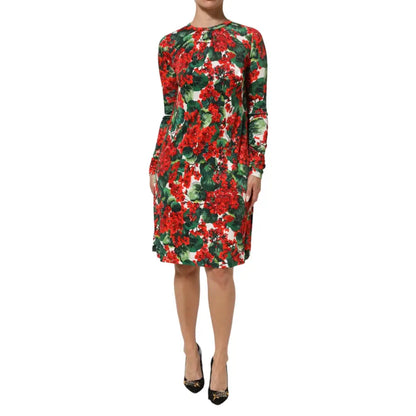 Dolce & Gabbana Multicolor Floral Short Portofino Dress
