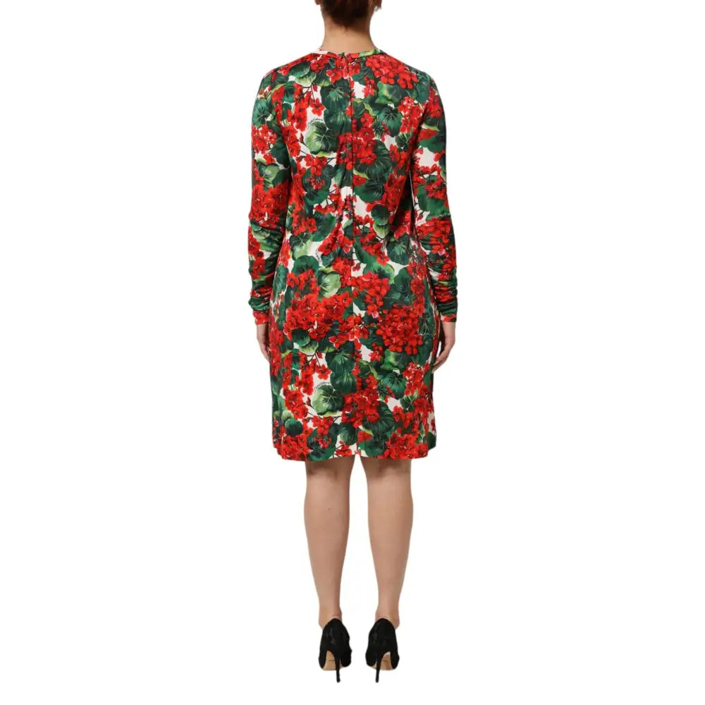 Dolce & Gabbana Multicolor Floral Short Portofino Dress