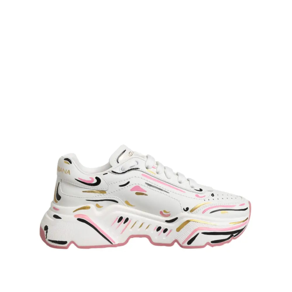 Dolce & Gabbana Multicolor Hand Painted DAYMASTER Sneakers Shoes