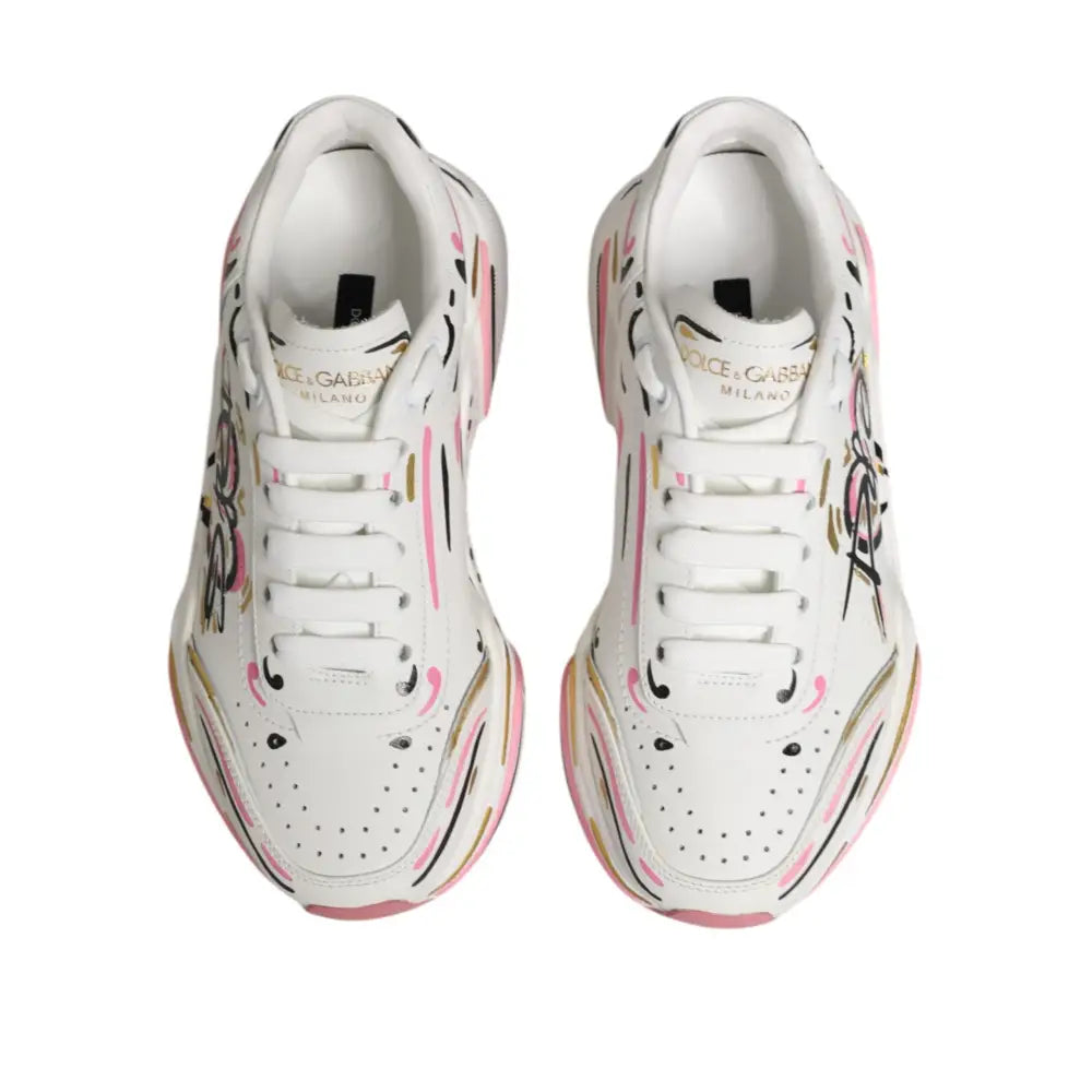 Dolce & Gabbana Multicolor Hand Painted DAYMASTER Sneakers Shoes