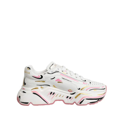 Dolce & Gabbana Multicolor Hand Painted DAYMASTER Sneakers Shoes