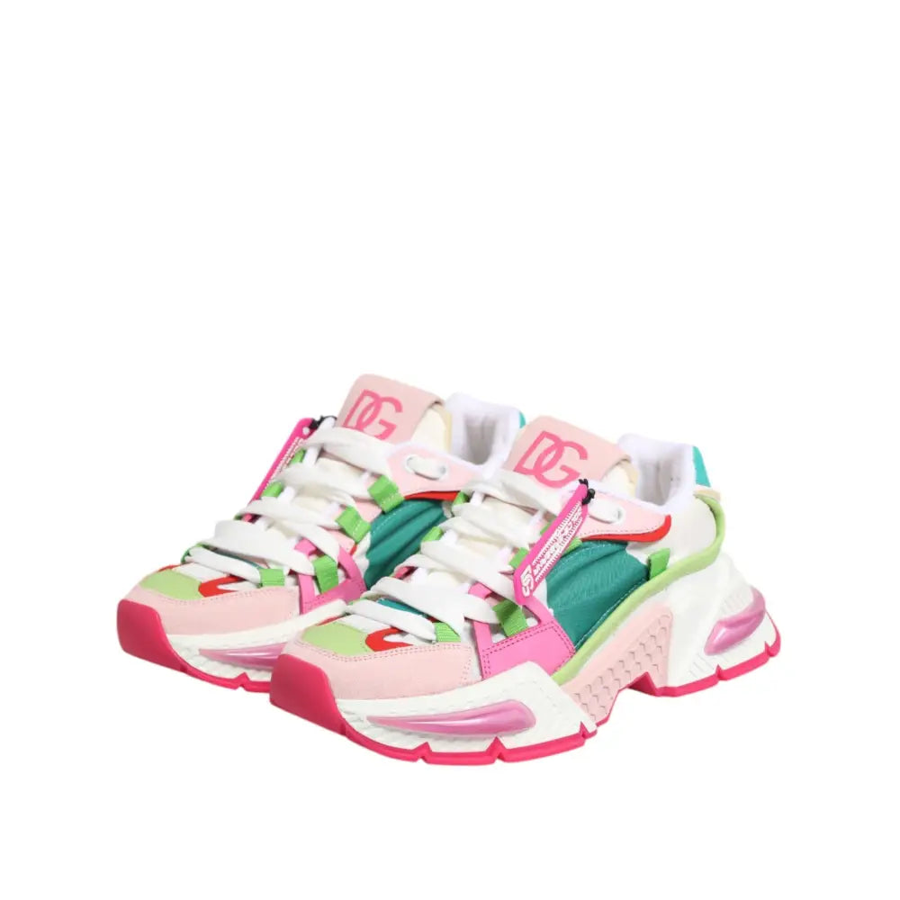 Dolce & Gabbana Multicolor Leather Airmaster Low Top Sneakers Shoes