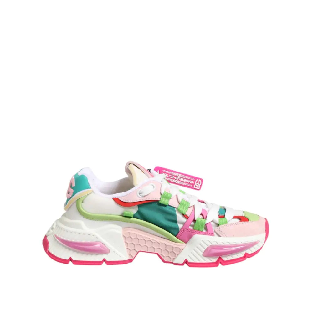 Dolce & Gabbana Multicolor Leather Airmaster Low Top Sneakers Shoes