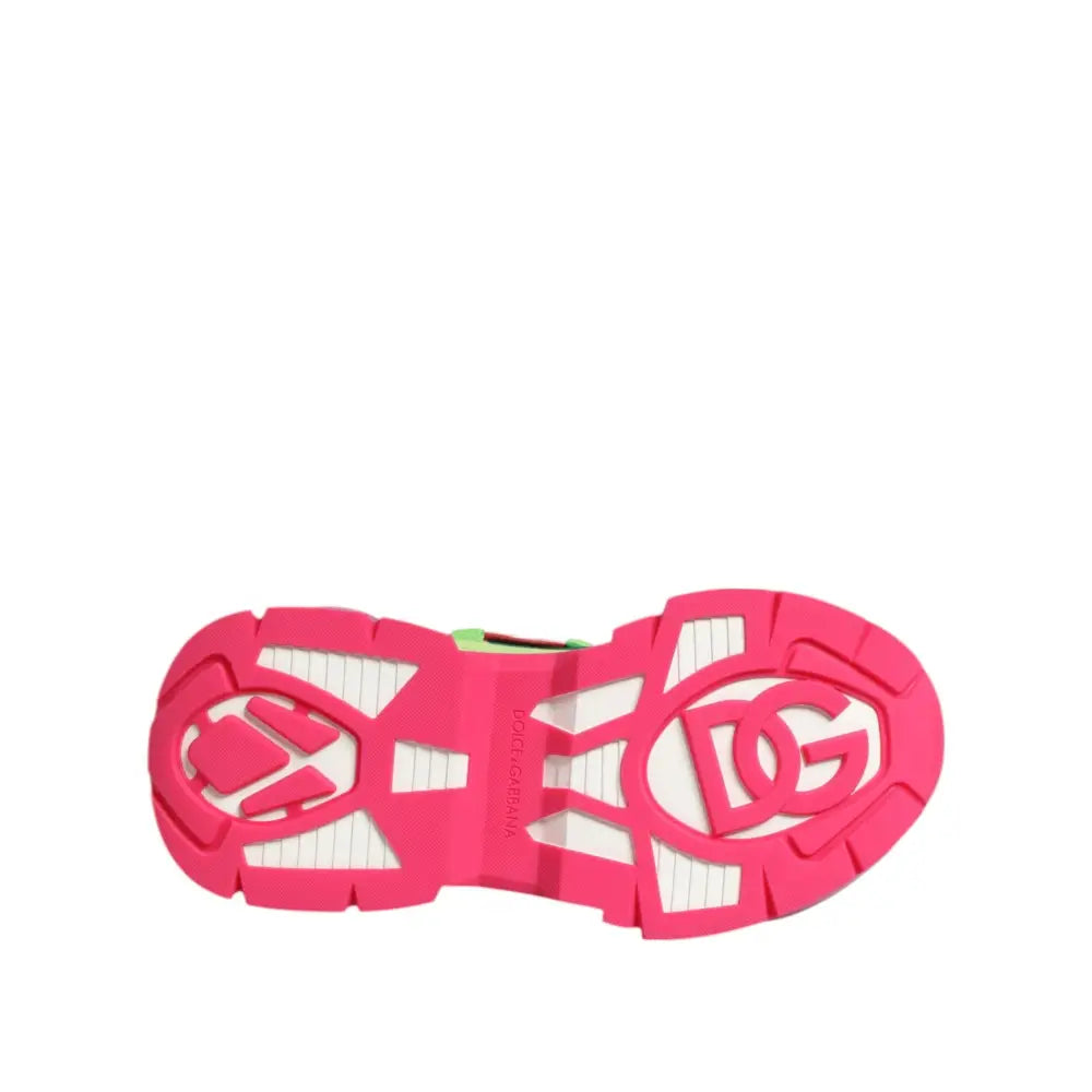 Dolce & Gabbana Multicolor Leather Airmaster Low Top Sneakers Shoes